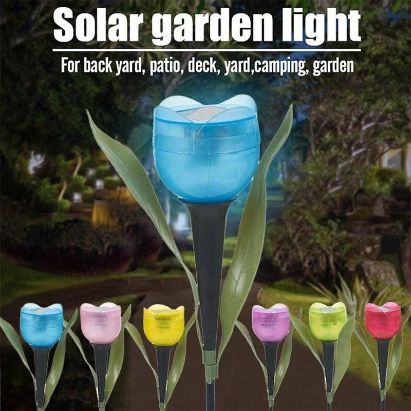 Solar Outdoor Waterproof Tulip Rose Lights