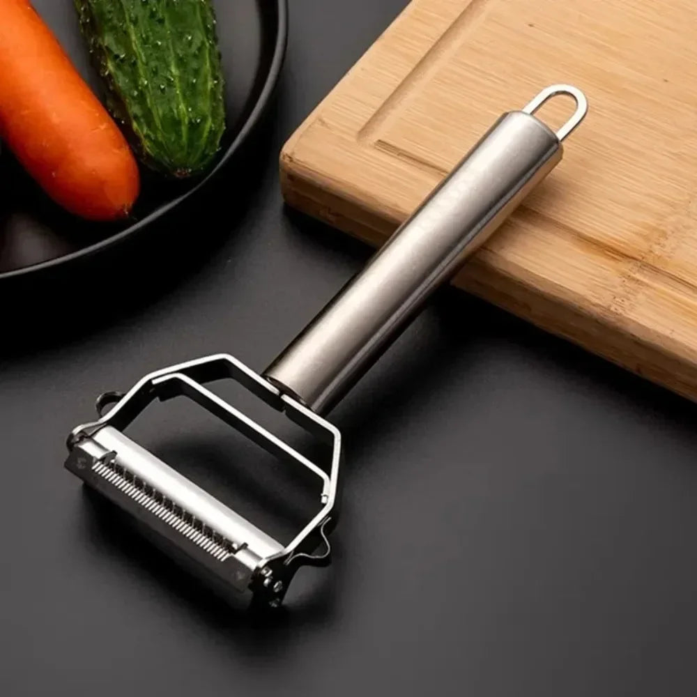 Multiple-Function Stainless Steel Double-Head Fruit and Vegetable Peeler