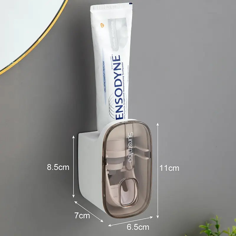 Wall-mounted automatic toothpaste squeezer