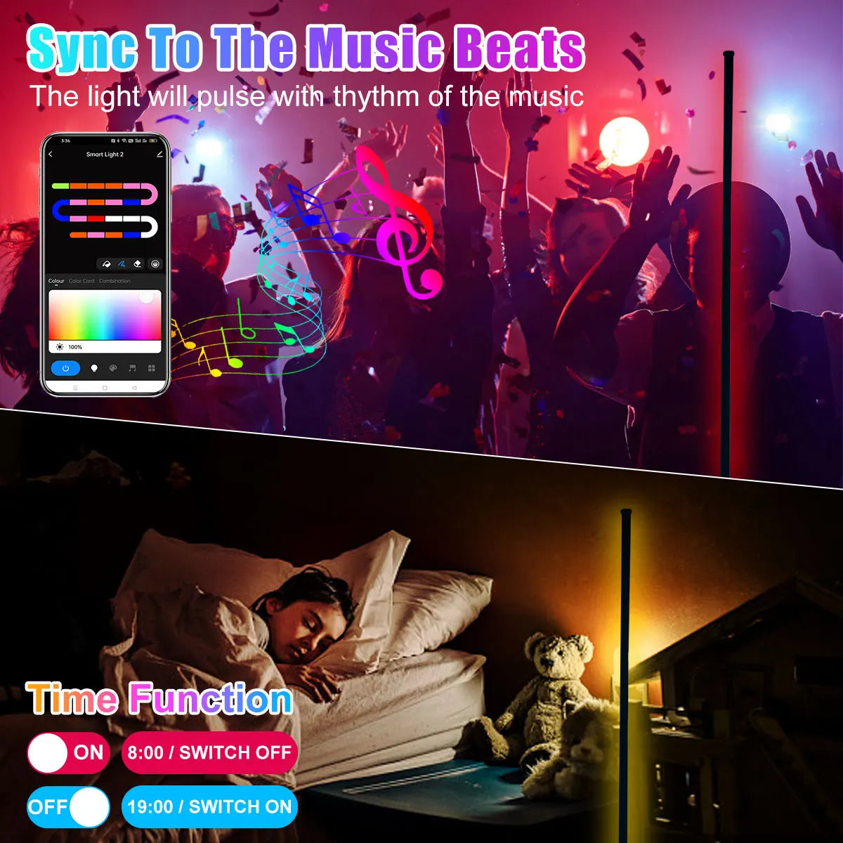 Smart Dimmable RGB LED Modern Mood Lighting