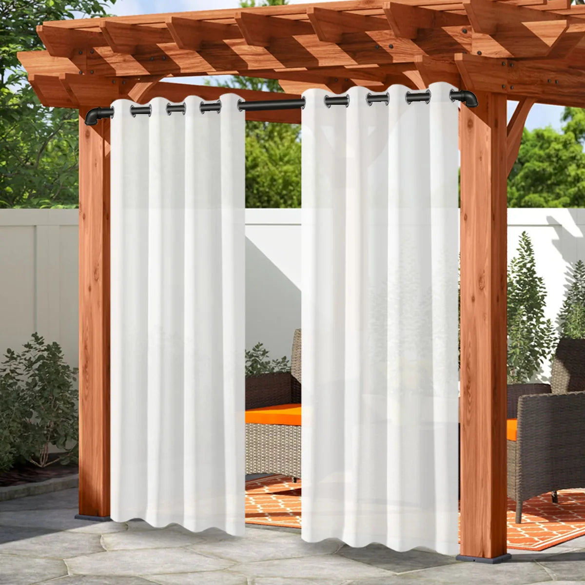 Waterproof Outdoor Privacy Grommet Top Curtain