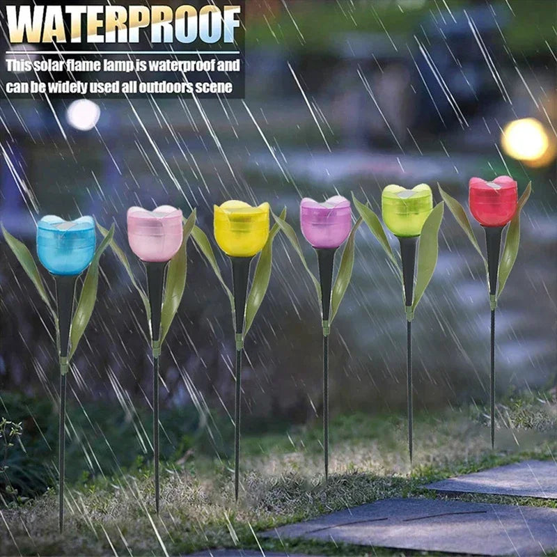 Solar Outdoor Waterproof Tulip Rose Lights
